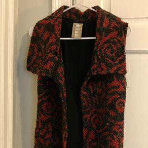 Anthropologie Dolan Lightcatcher Red & Black Vest